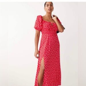 & Other Stories red midi dress size 4